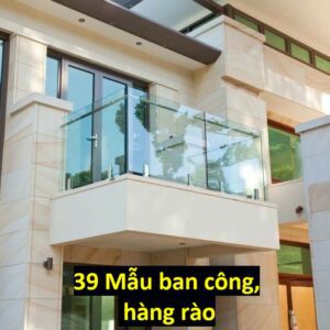 Ban công, hàng rào sắt, kính